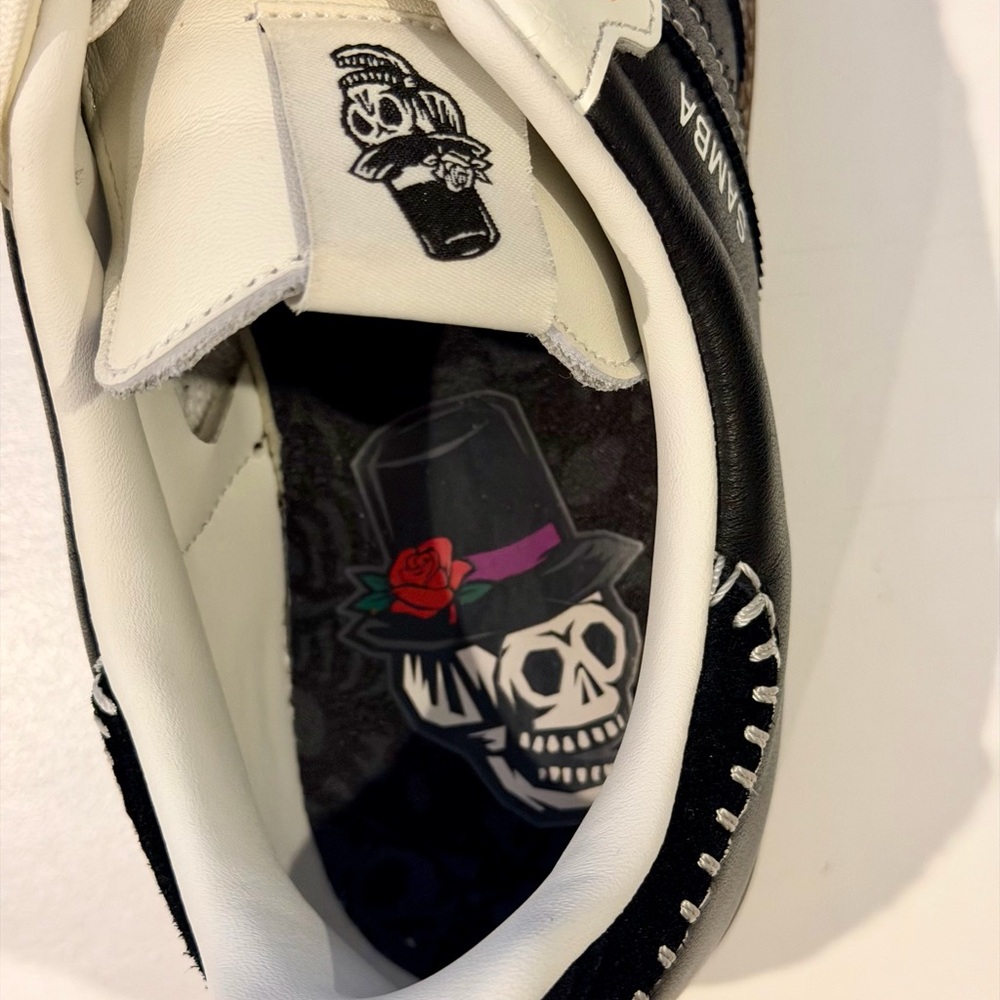 Adidas Samba OG Dia de Muertos Pack Black and White Sneakers men’s size 11M - Picture 5 of 10